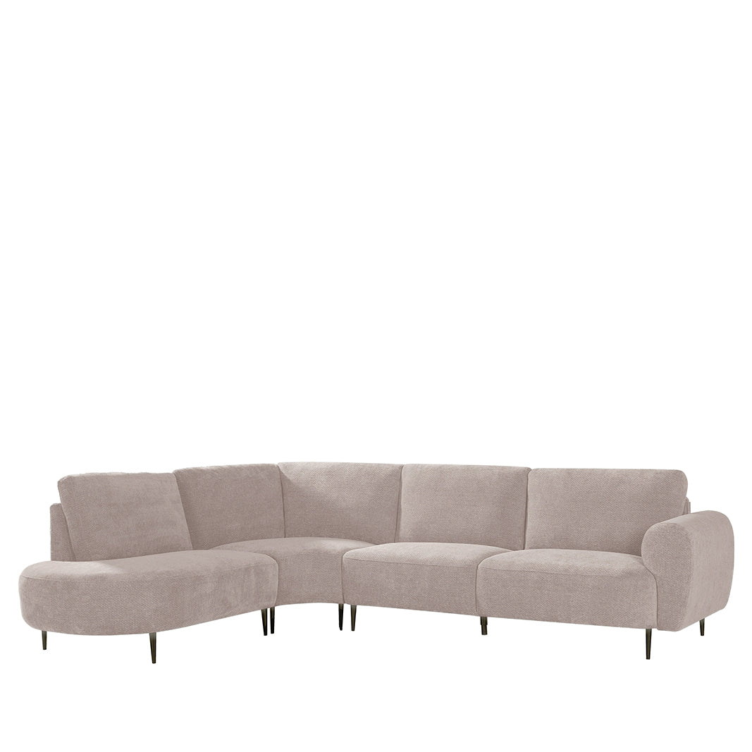 LABEL51 Hoekbanken Milano - Clay - Chenille - Hoekbank Links