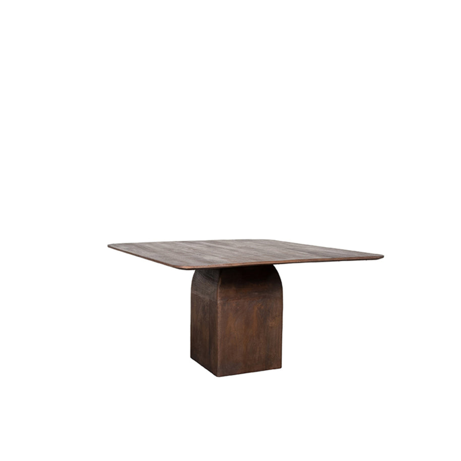 LABEL51 Eetkamertafels Ingo - Espresso - Mangohout - 130 cm - Vierkant