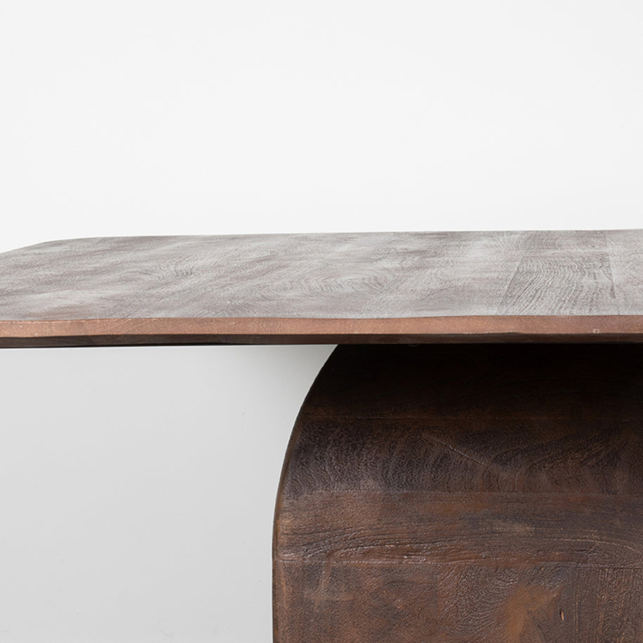 LABEL51 Eetkamertafels Ingo - Espresso - Mangohout - 130 cm - Vierkant