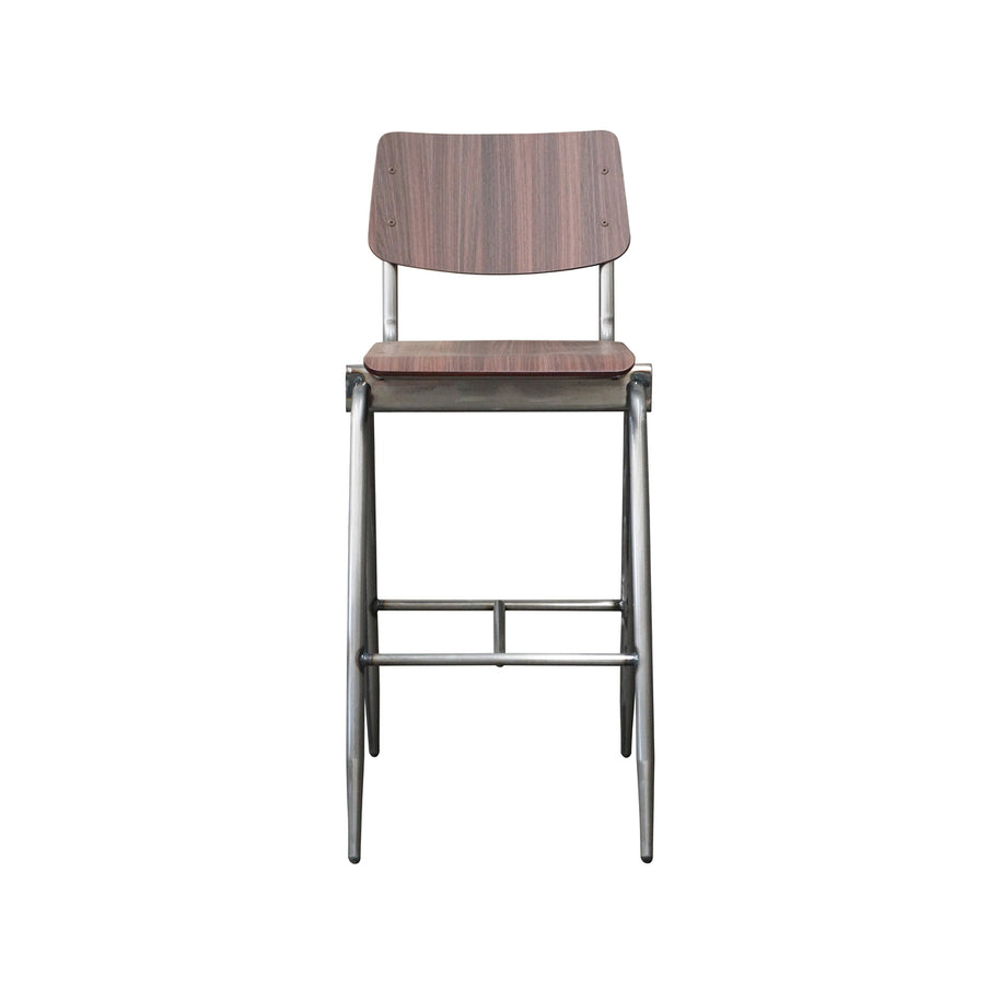 LABEL51 Barkrukken Solid - Donkerbruin - Hout - Hoog
