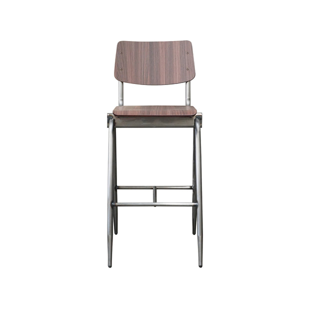 LABEL51 Barkrukken Solid - Donkerbruin - Hout - Hoog