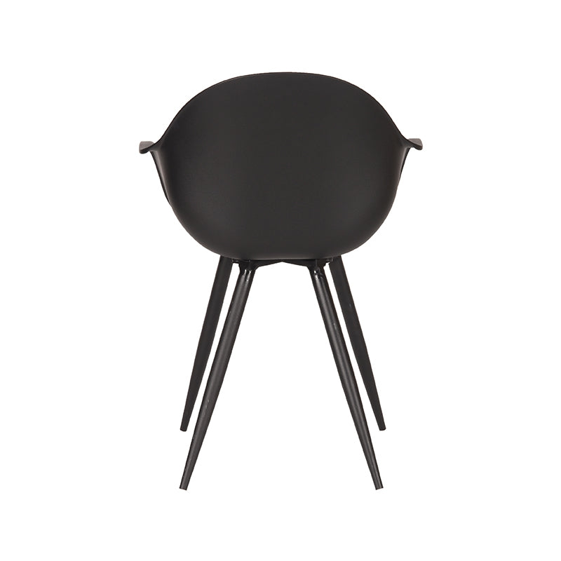 LABEL51 Eetkamerstoelen Luca - Zwart - PP - Zwart Metalen Frame