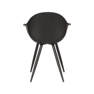 LABEL51 Eetkamerstoelen Luca - Zwart - PP - Zwart Metalen Frame