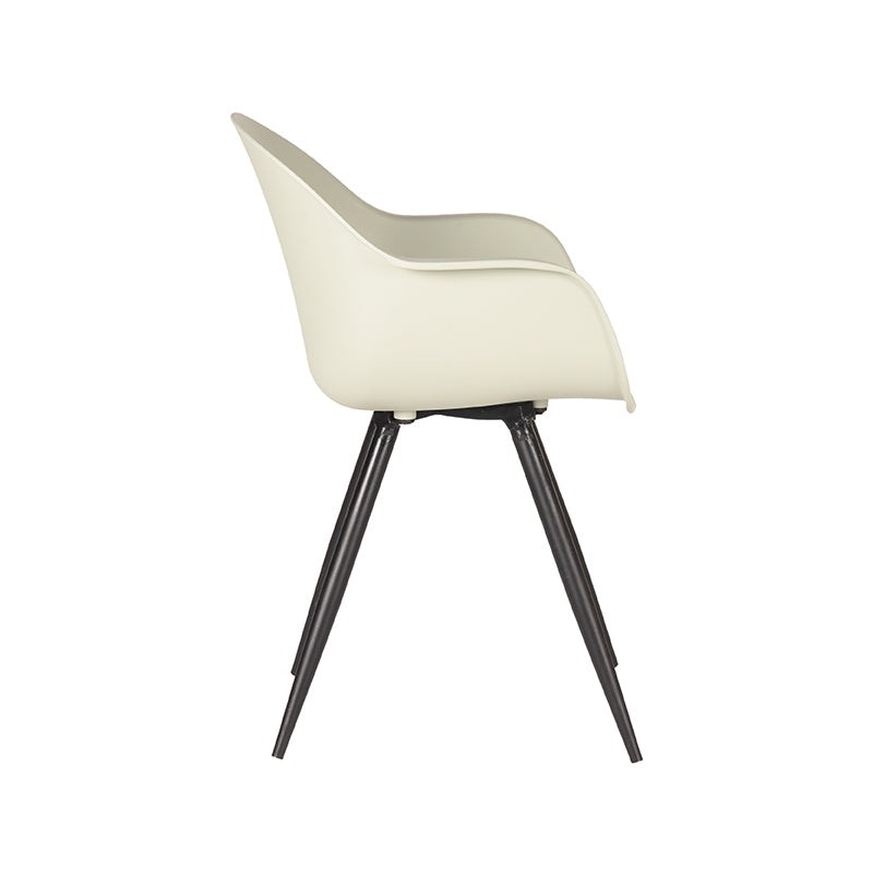 LABEL51 Eetkamerstoelen Luca - Breeze - PP - Zwart Metalen Frame