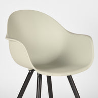 LABEL51 Eetkamerstoelen Luca - Breeze - PP - Zwart Metalen Frame