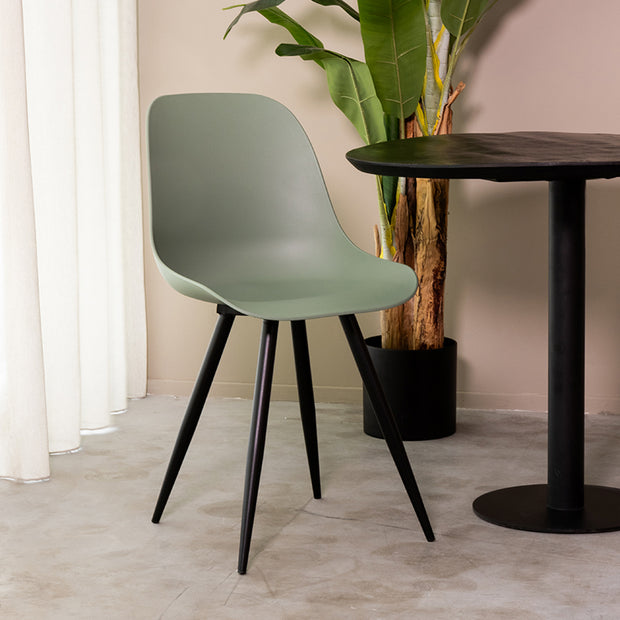 LABEL51 Eetkamerstoelen Monza - Forest - PP - Zwart Metalen Frame