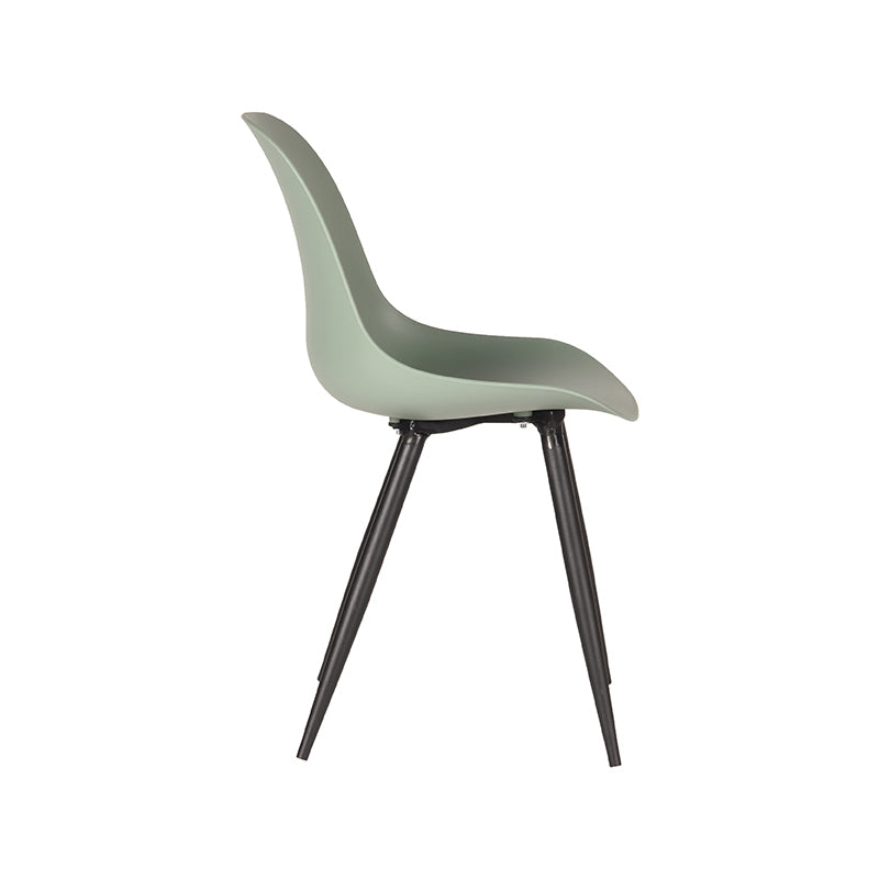 LABEL51 Eetkamerstoelen Monza - Forest - PP - Zwart Metalen Frame