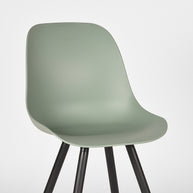 LABEL51 Eetkamerstoelen Monza - Forest - PP - Zwart Metalen Frame