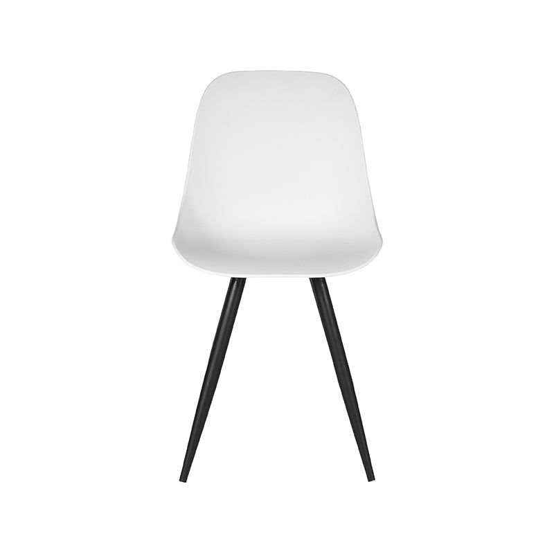 LABEL51 Eetkamerstoelen Monza - Wit - PP - Zwart Metalen Frame